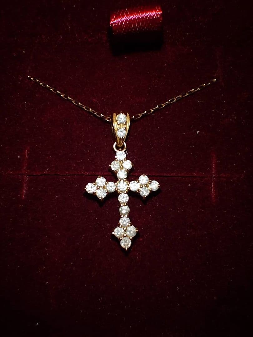 リモ　K18 YG 十字架　ネックレス　40cm