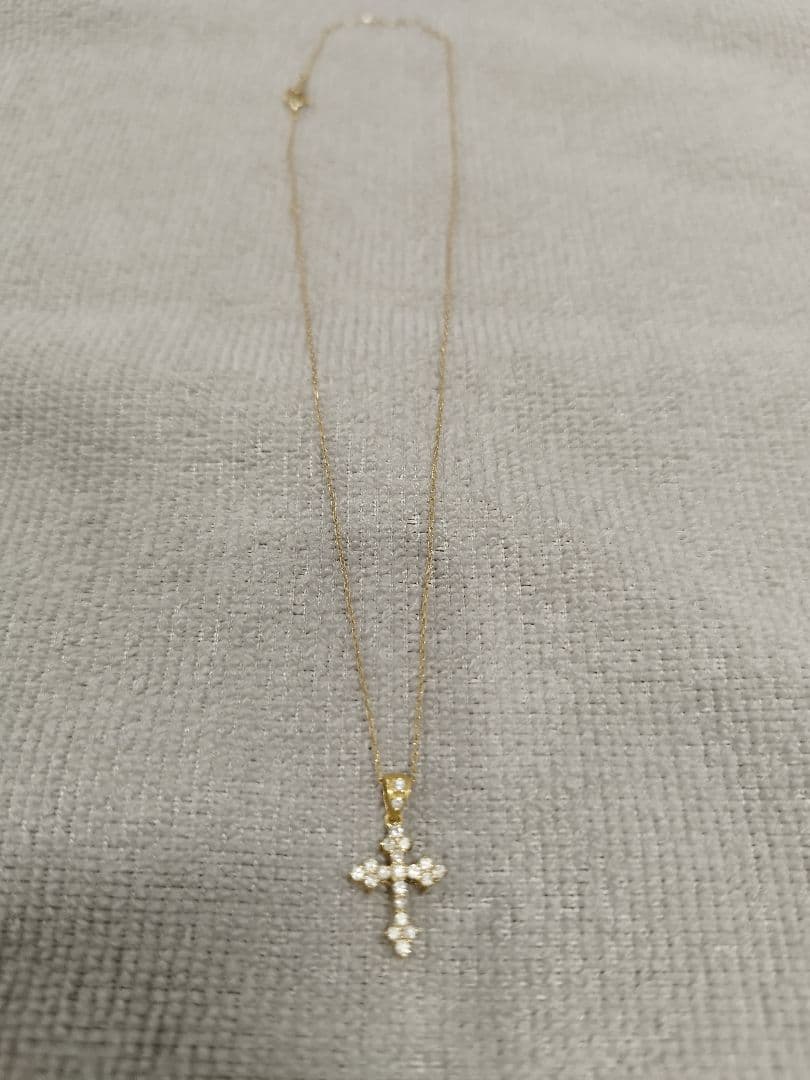リモ　K18 YG 十字架　ネックレス　40cm