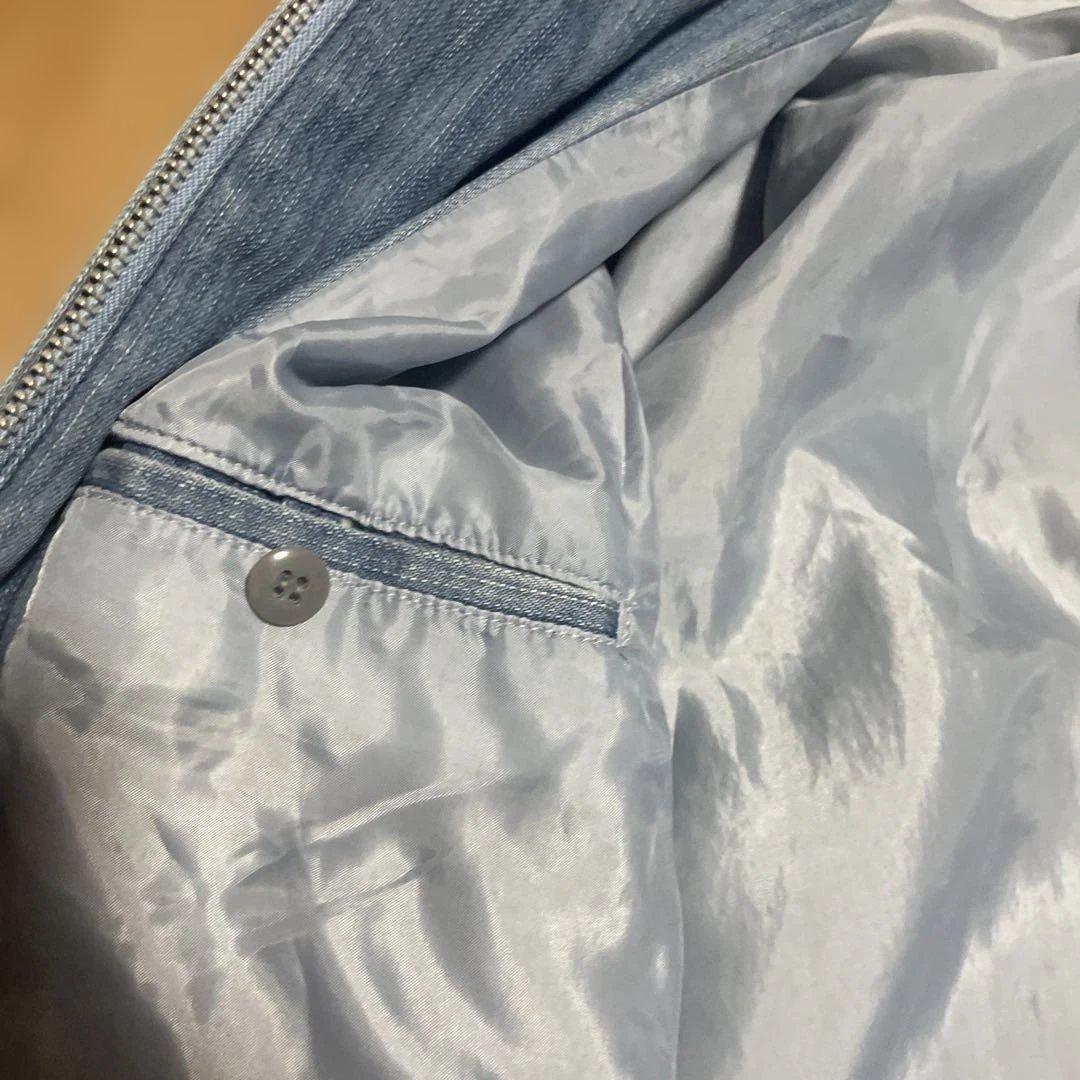 アンジェロ刺繍入りライトブルーデニムジャケットLL