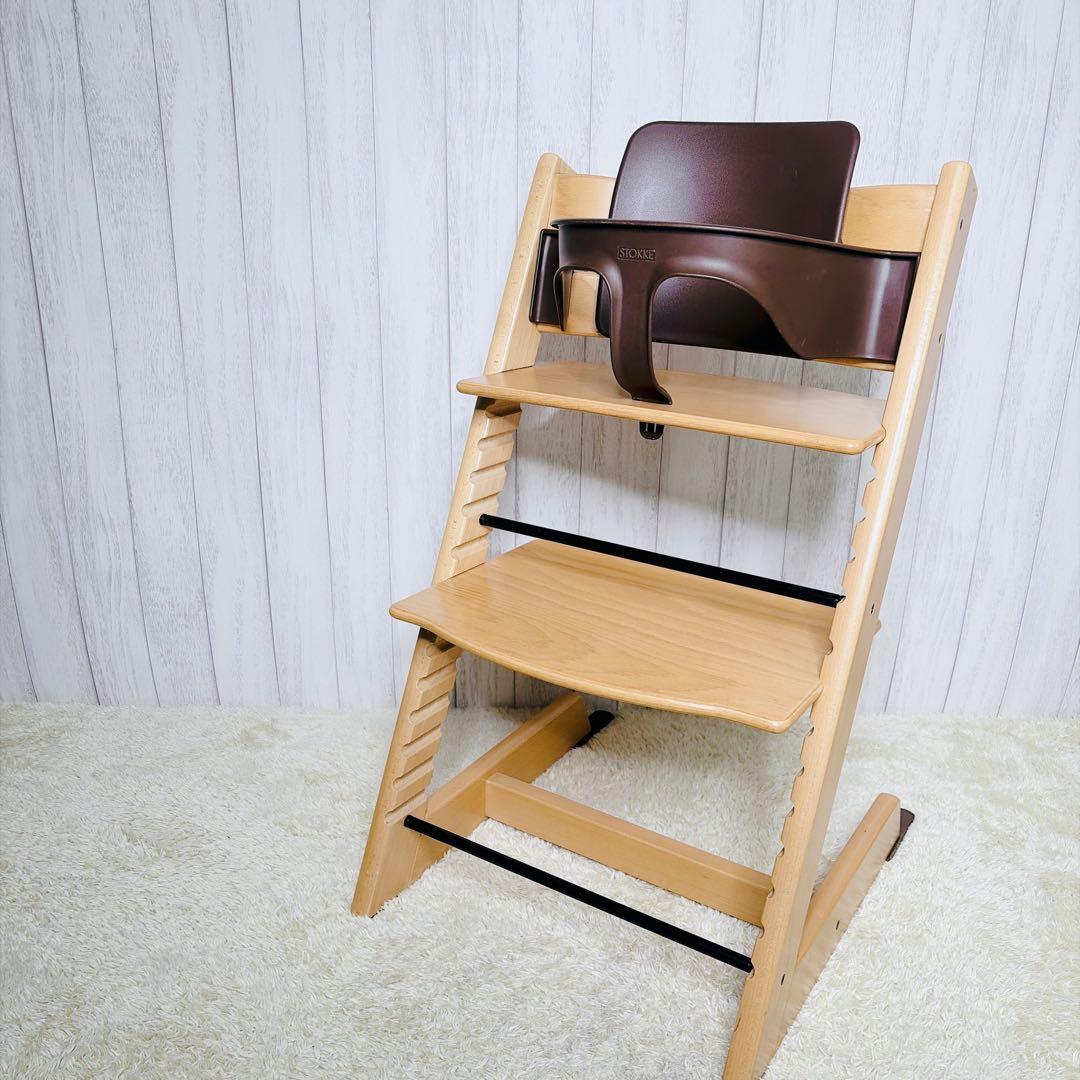 【美品】ストッケ トリップ トラップ ベビーチェア シリアル6 ベビーセット付き