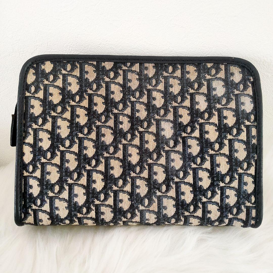 Dior ロゴ クラッチバッグ トロッター ディオール キャンバス レザー