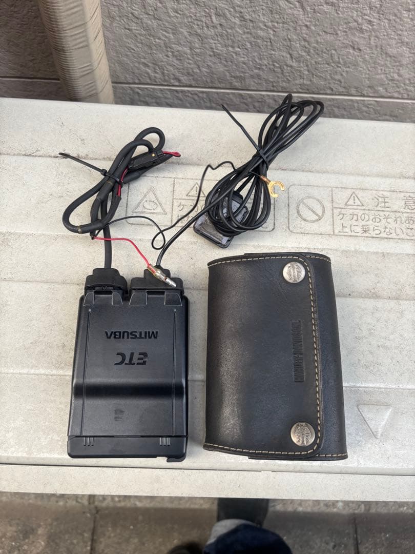 バイク用 MITSUBA ETC車載器とケースセット　ハーレー