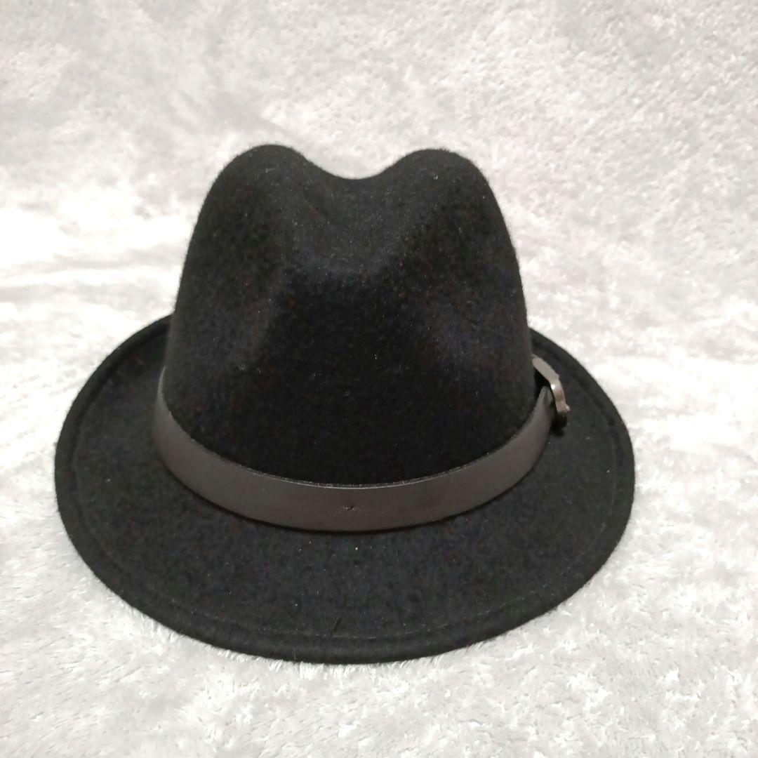 ROEN ロエン ハット 黒 ブラック スパンコール 髑髏 ベルト どくろ