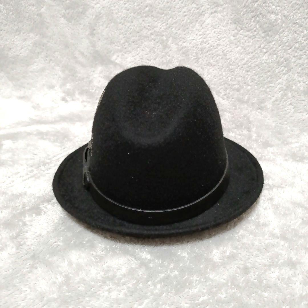 ROEN ロエン ハット 黒 ブラック スパンコール 髑髏 ベルト どくろ