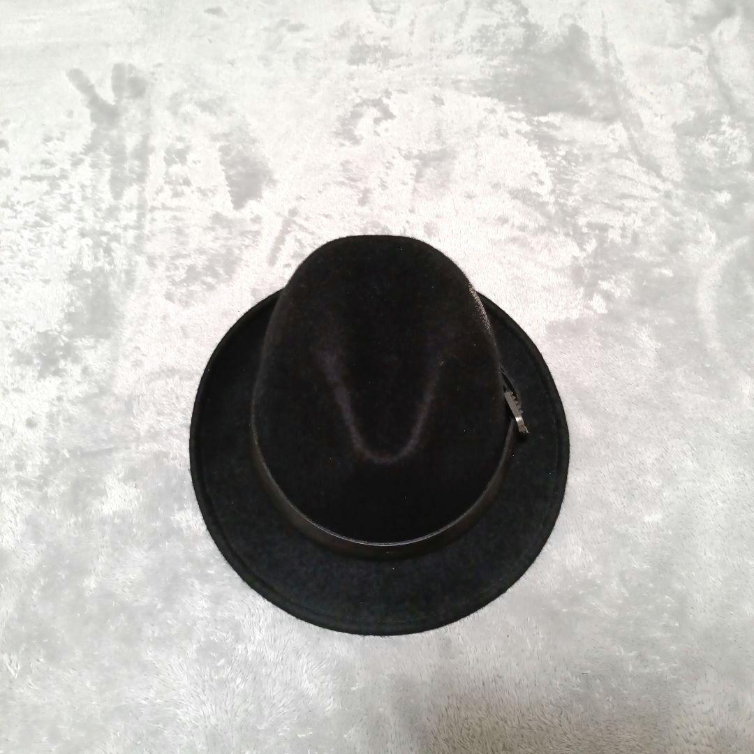 ROEN ロエン ハット 黒 ブラック スパンコール 髑髏 ベルト どくろ