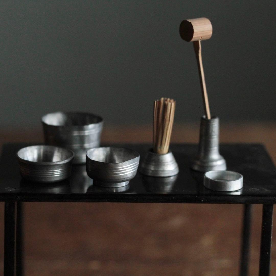 雛道具 ミニチュア 茶器 錫製 古道具 アンティーク