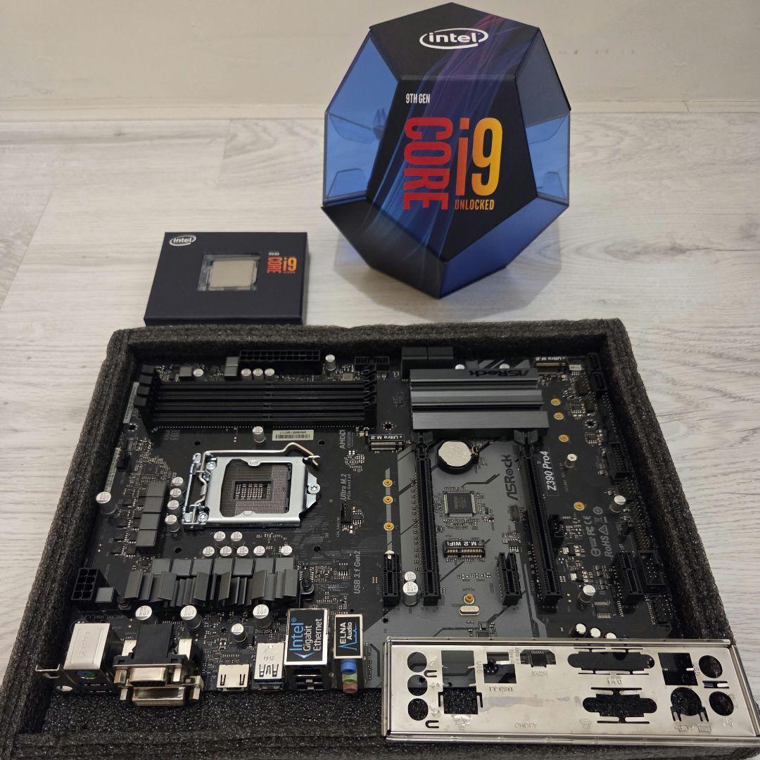 CPU Intel Core i9-9900K + Asrock z390 pro4