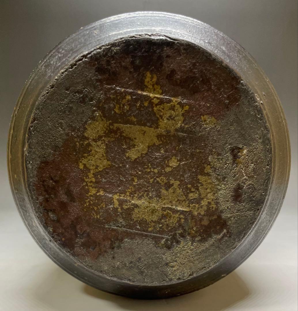 桂又三郎識　古丹波　朝倉山椒壺　下駄底 　d519