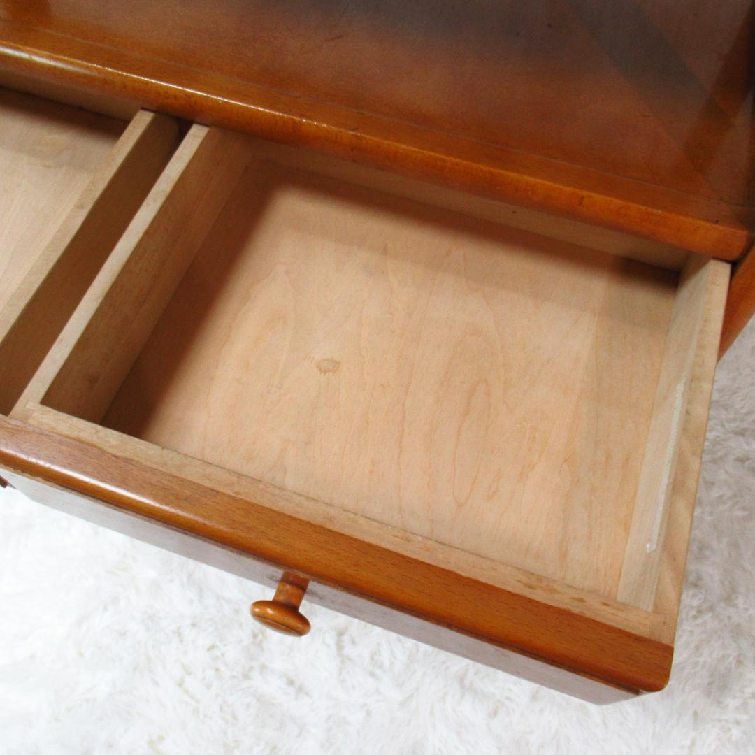 カリモク家具 ラタン キャビネット 電話代 棚 昭和レトロ オールドカリモク