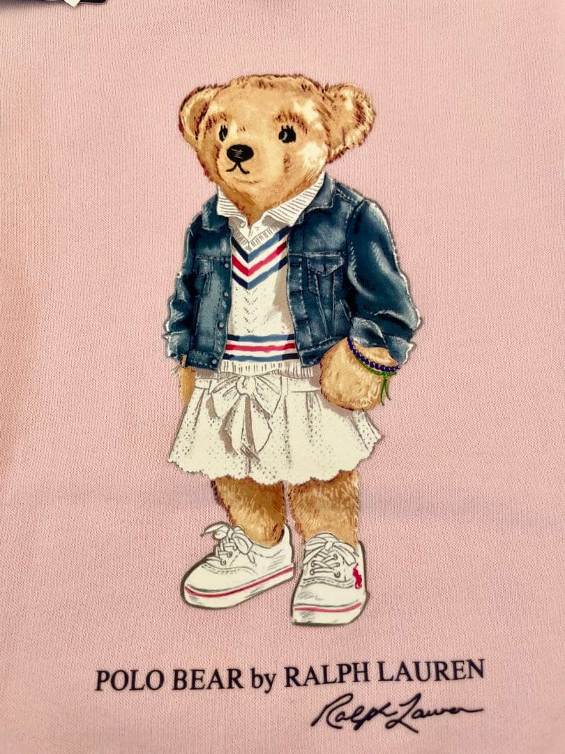 新品 タグ付 ポロ ラルフローレン ポロベア トレーナー ピンク 120