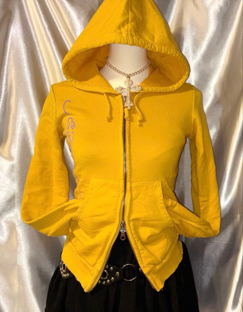 Ed hardy y2k double zip up パーカー グランジ 00s