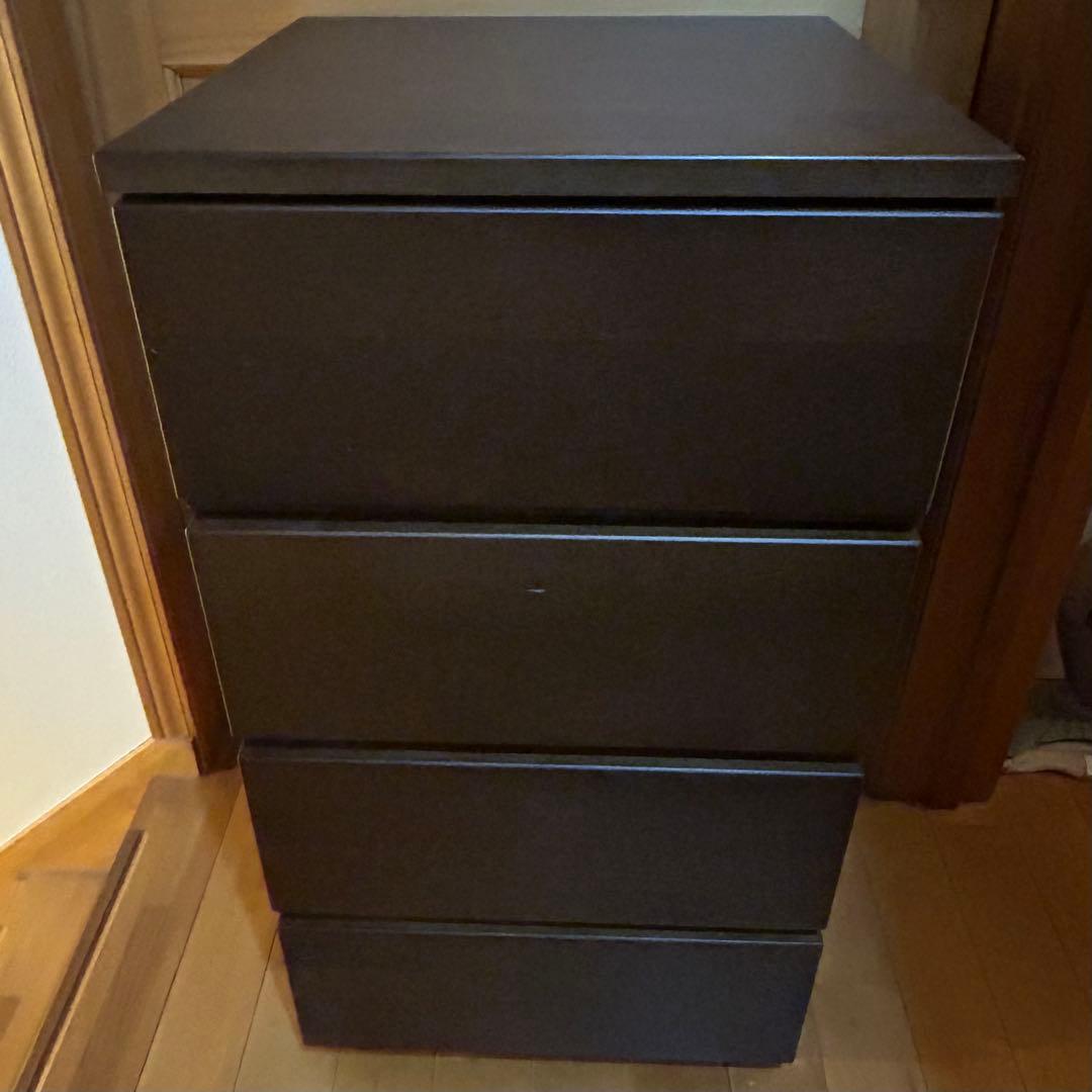 【廃盤　希少品】無印良品　４段チェスト　タンス　棚　木製　バーチ材　美品　送料込