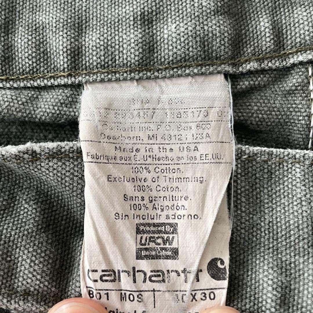 00s USA製 Carhartt ダック生地 ダブルニー カーペンターパンツ