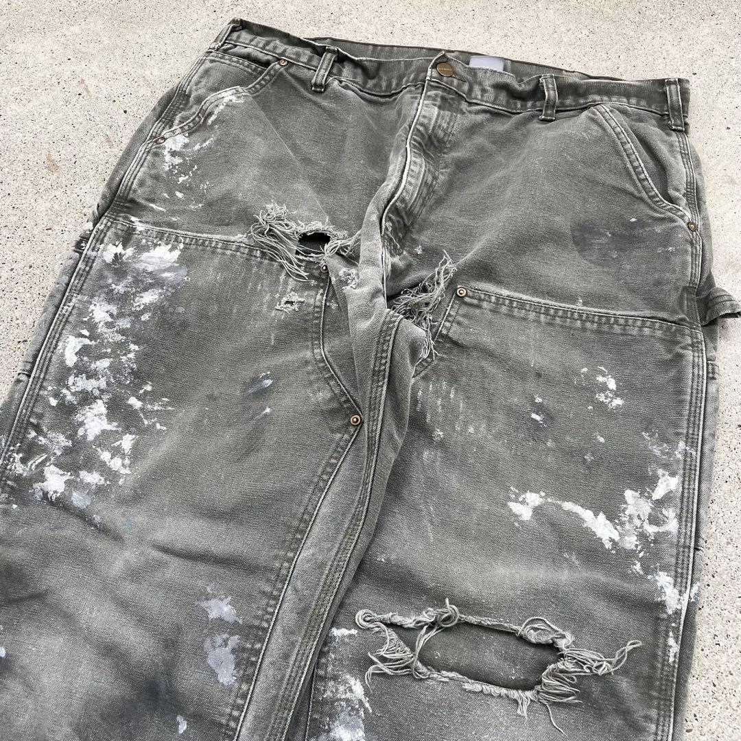 00s USA製 Carhartt ダック生地 ダブルニー カーペンターパンツ