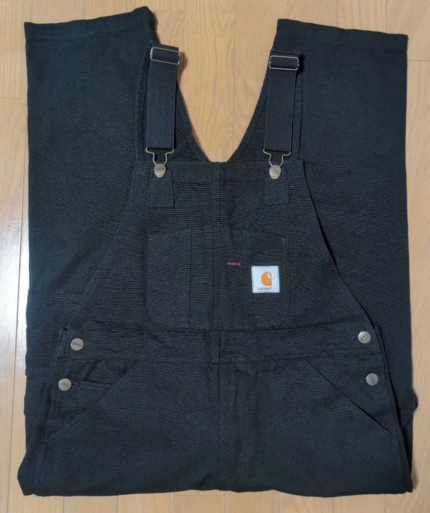 カーハート　オーバーオールMサイズ 美品 ブラック