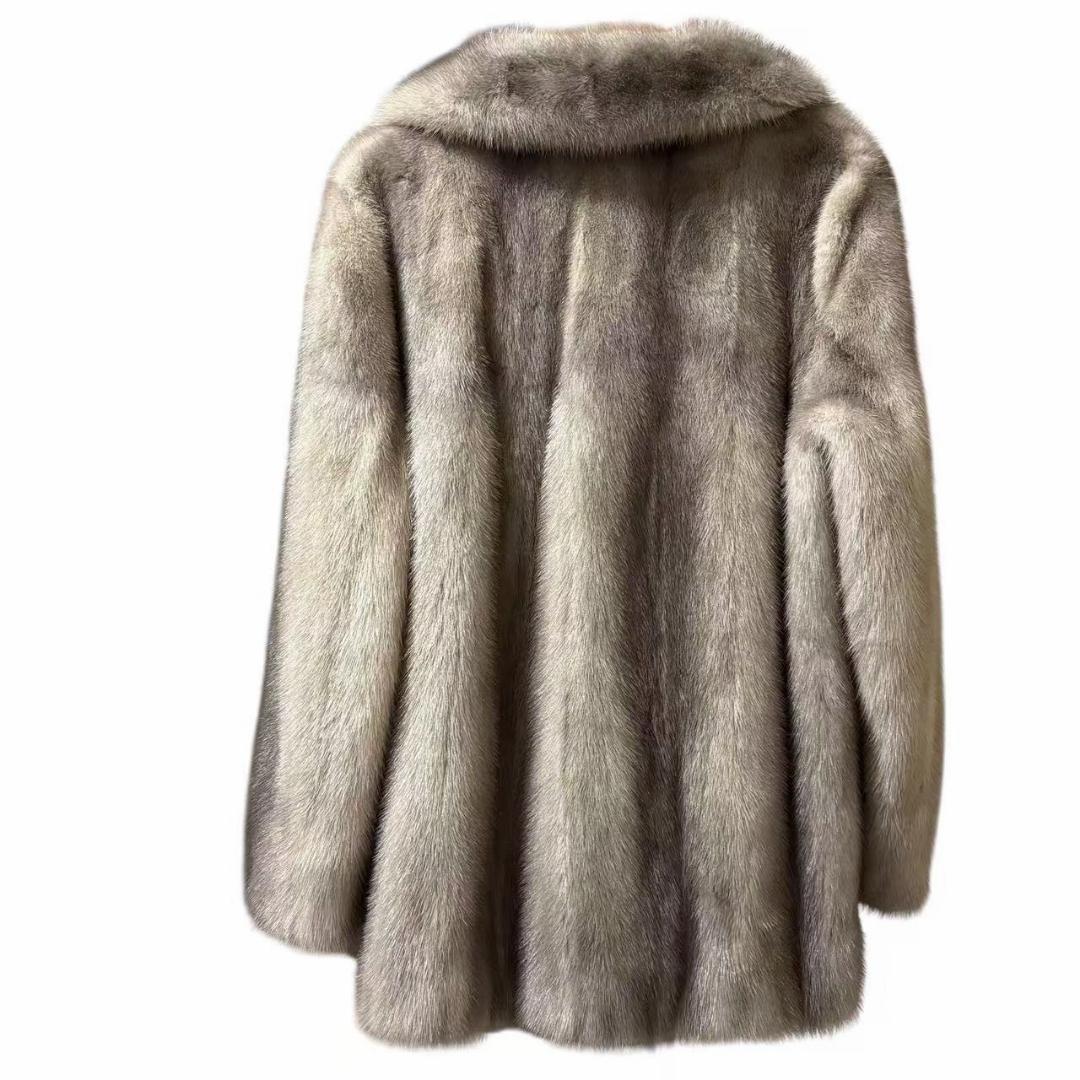 MINK　サファイアミンク　ミンクコート　ふわふわ　本毛皮　柔らか　グレー