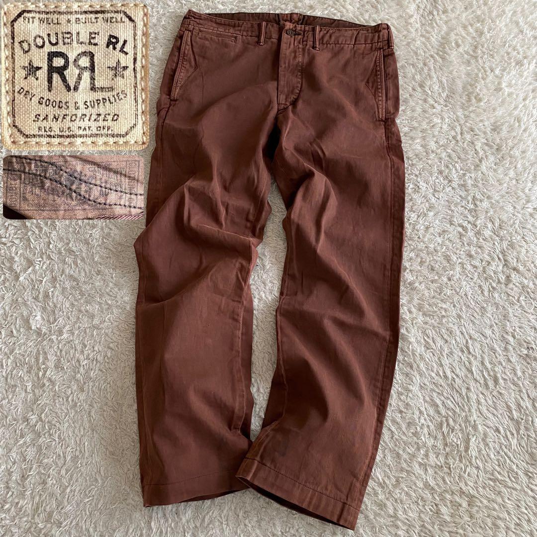 大戦モデル/W32 RRL M-41 ミリタリーパンツ ユニオンチケット 赤茶
