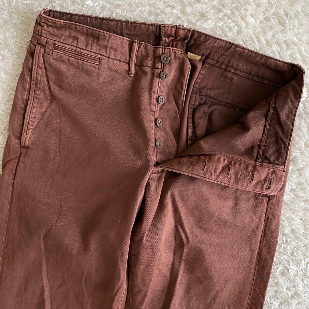 大戦モデル/W32 RRL M-41 ミリタリーパンツ ユニオンチケット 赤茶