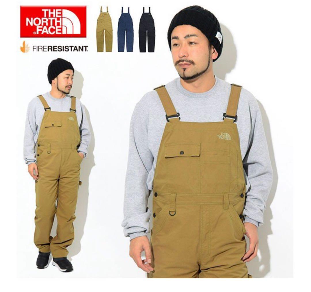 中古THE NORTH FACE ファイヤーフライブラウンオーバーオールLサイズ