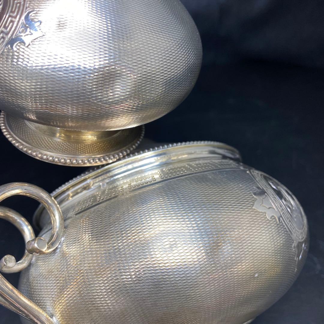 専用カルディヤック極上彫金純銀ミネルヴァホールマークポットセット1830gチコニ