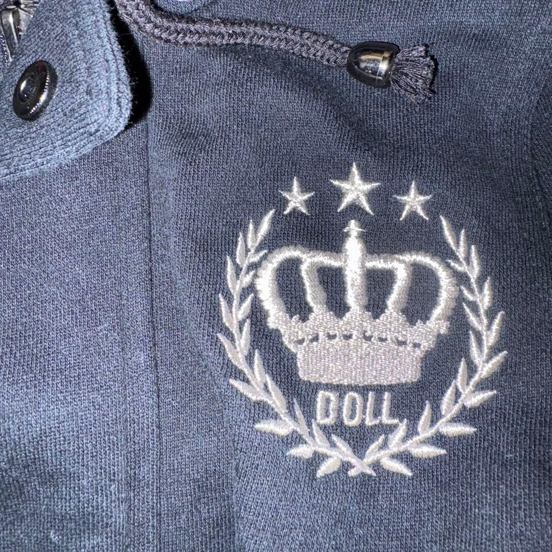 リズリサドール赤黒チェックファーパーカー☆冠星刺繍y2k金ボタン平成ロリギャル