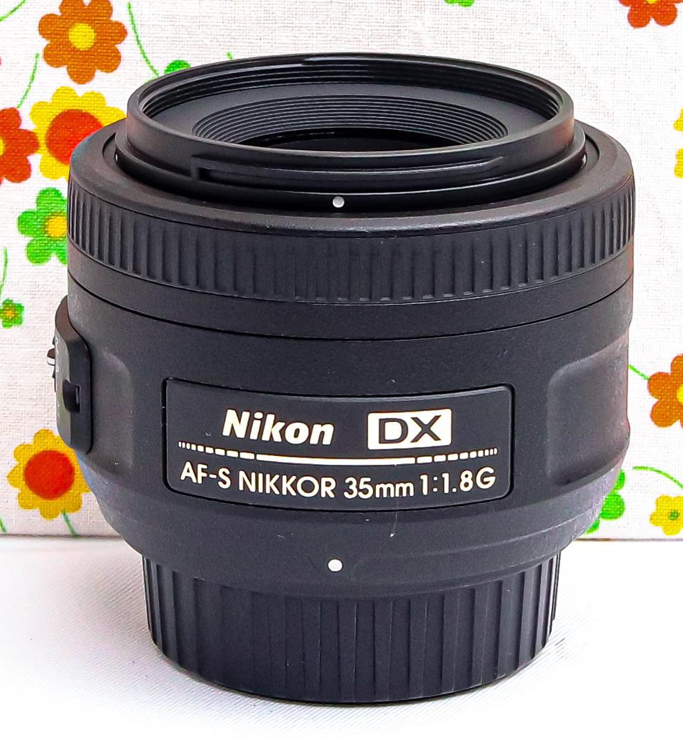 美品 Nikon NIKKOR 35mm f1.8☆単焦点レンズ☆レンズフード付