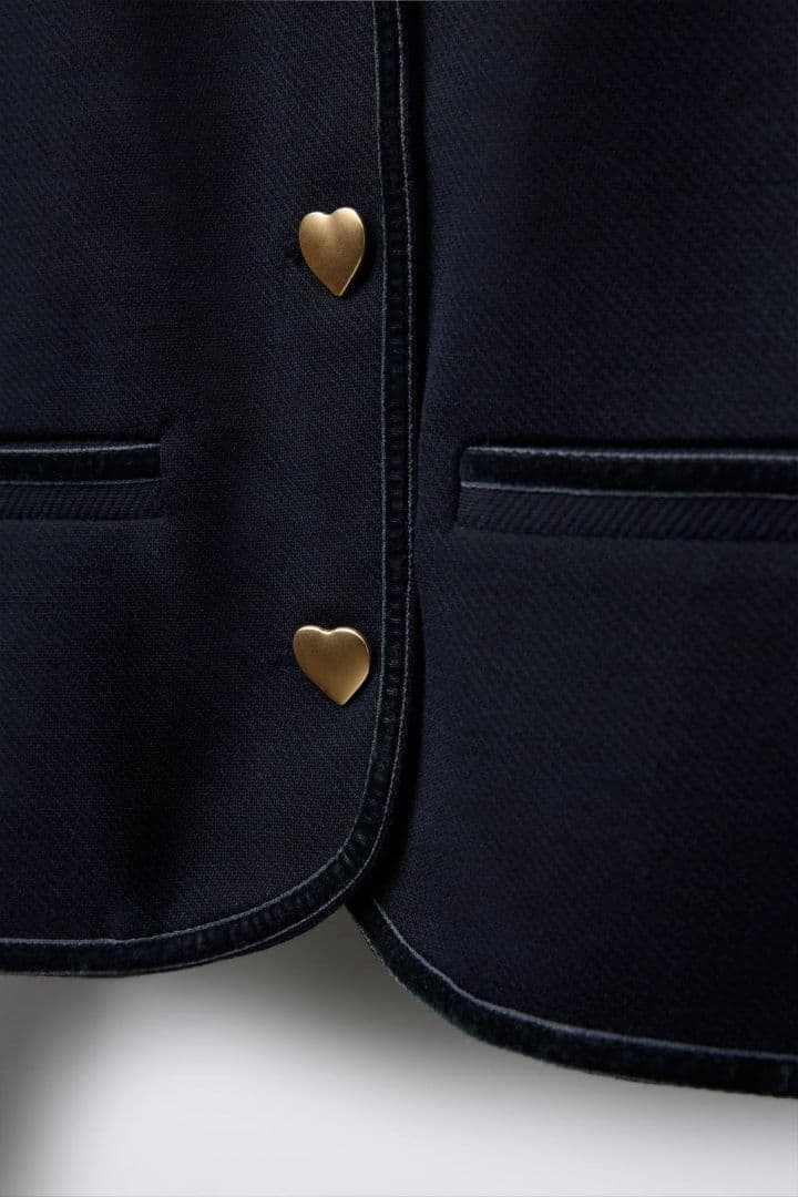 【新品未使用】ZARAキッズ ハートジャケット、スコート&ボウタイシャツ 164