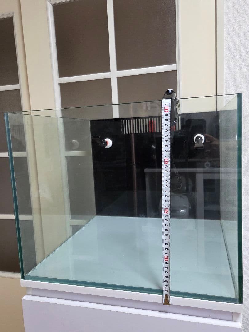 オーバーフロー水槽 透明ガラス 上部フィルター付き