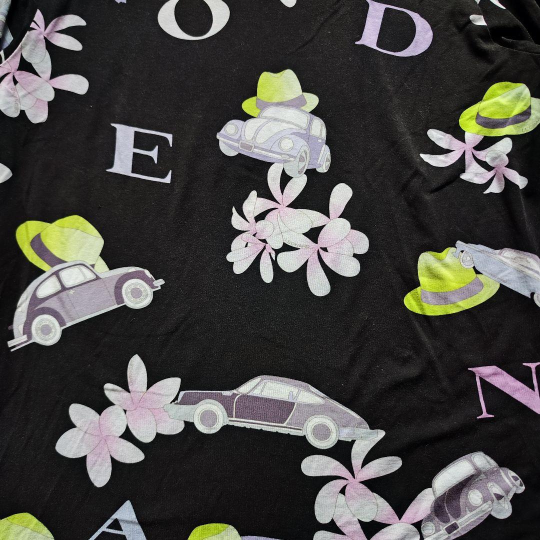 【美品】LEONARDレオナール長袖Tシャツカットソー大きめブラック 42 XL