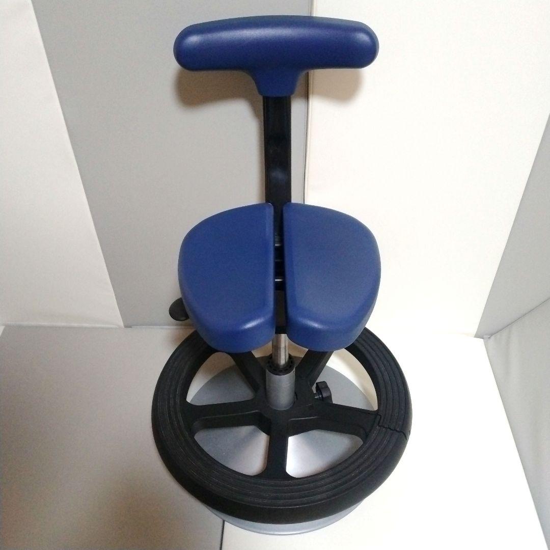 アーユルチェア ルナ 丸ベースタイプ 足置きリング付き ブルー