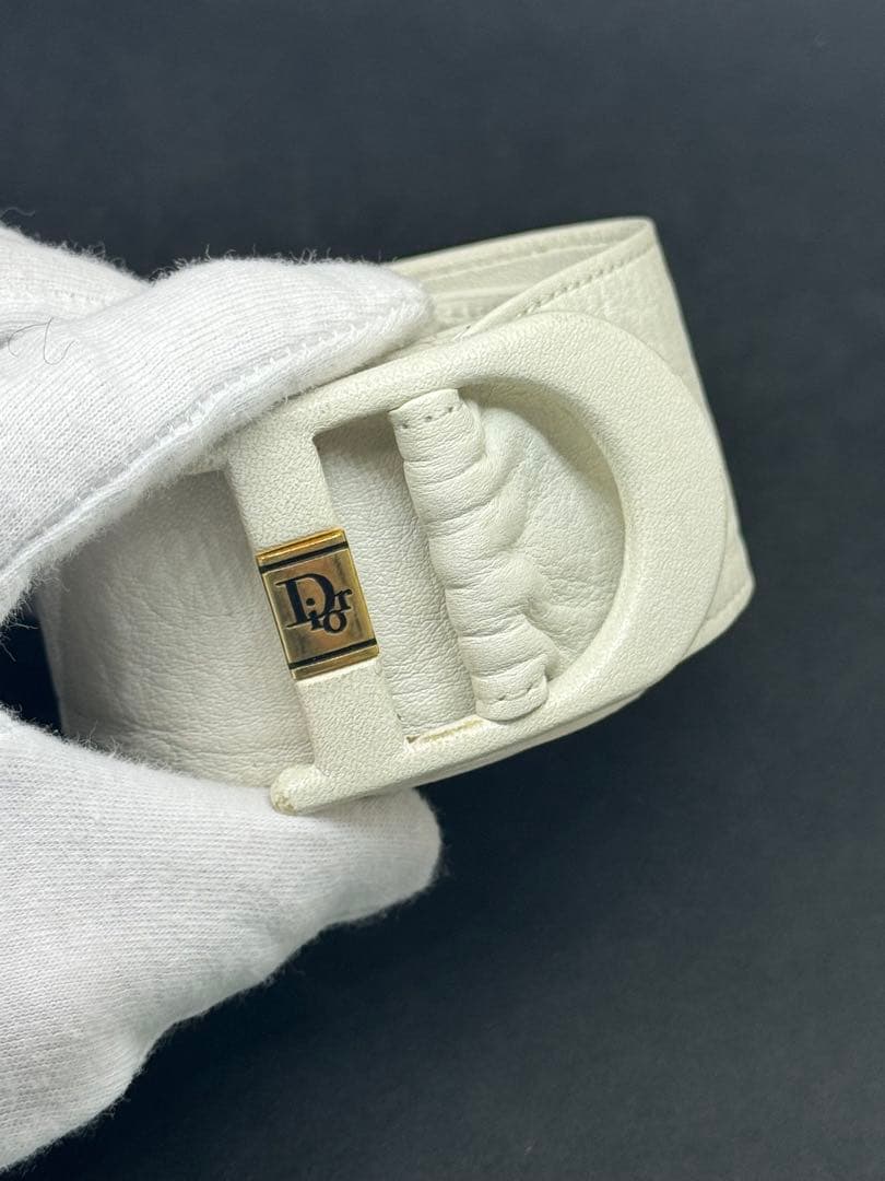 Diorディオール サッシュベルト レザー ホワイト フリーサイズ