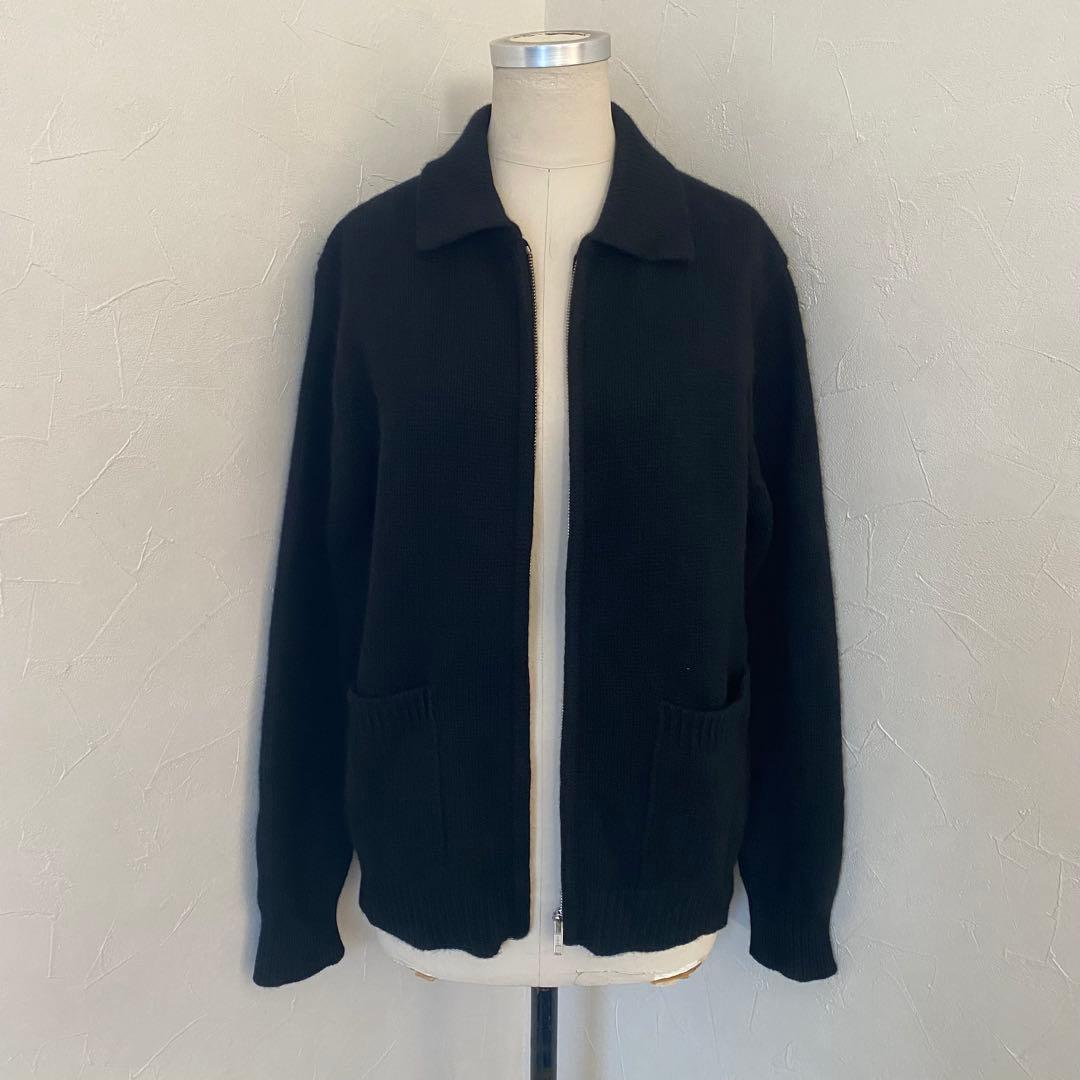 MARGARET HOWELL ドライバーズ ニット ジップアップ カシミヤ混