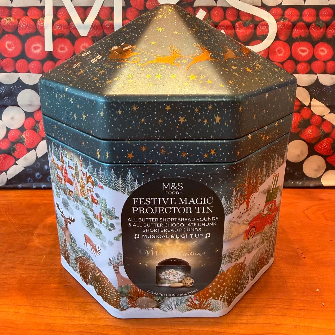 14 M&S プロジェクター缶　ジェリー缶　セット　イギリス　クリスマス