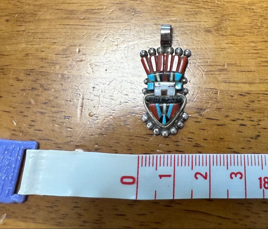 カチーナ　ペンダント　ズニ族　ZUNI