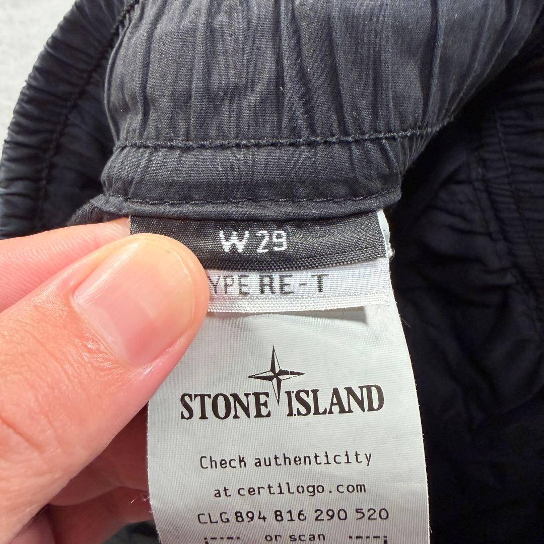 ストーンアイランド　黒　カーゴパンツ　29サイズ　761531303