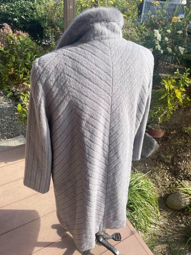 【ほぼ新品】【極美品】サファイア　ミンク　コート　スーリーアルパカ　M グレー