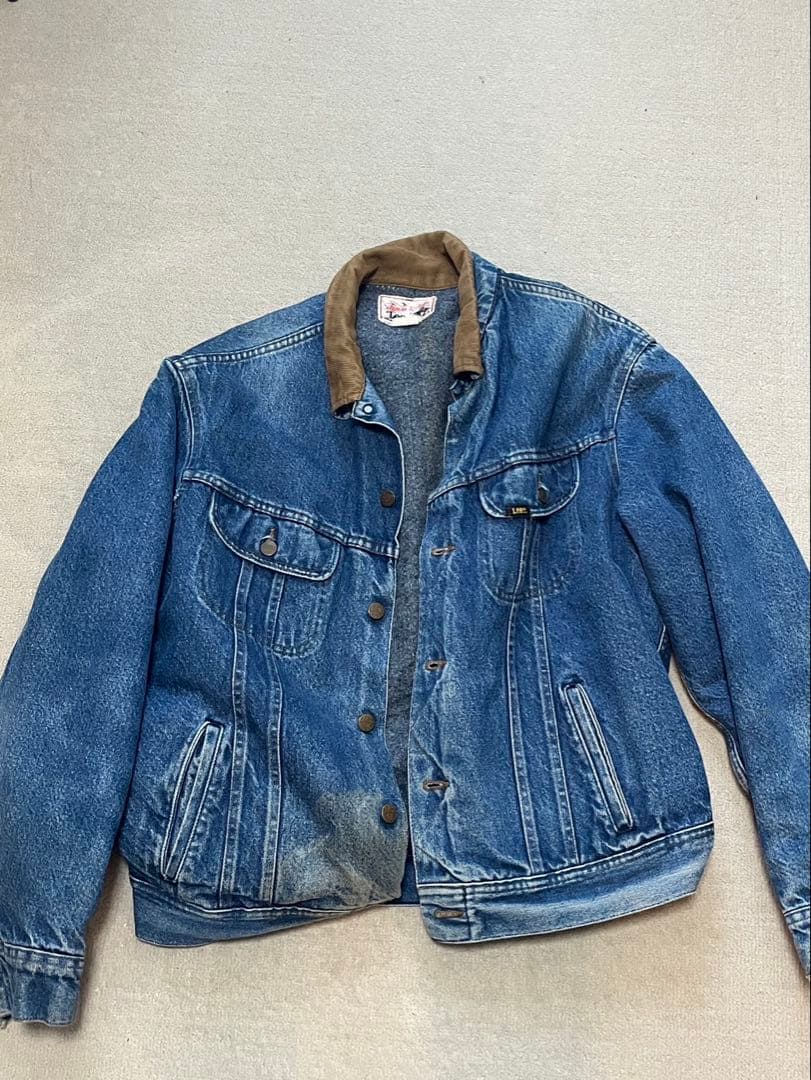 ま*す様 デニムジャケット コーデュロイ襟
