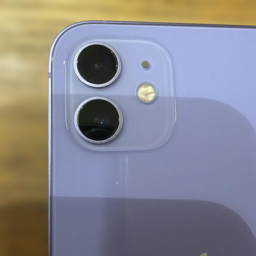 iPhone12 64GB パープル SIMロック解除 極美品 バッテリー77%