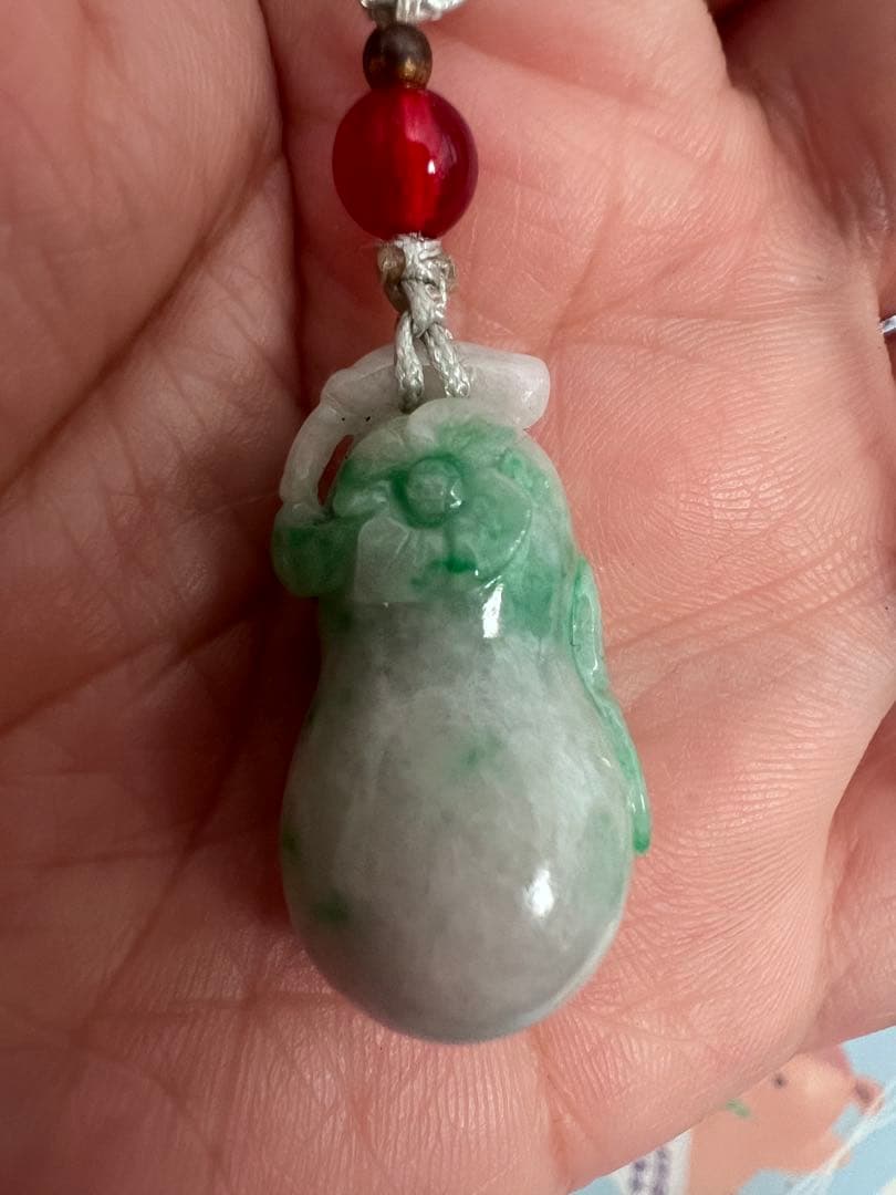 翡翠 ひすい 葫芦 ペンダントトップ 約10g 無含浸 日宝協鑑別あり