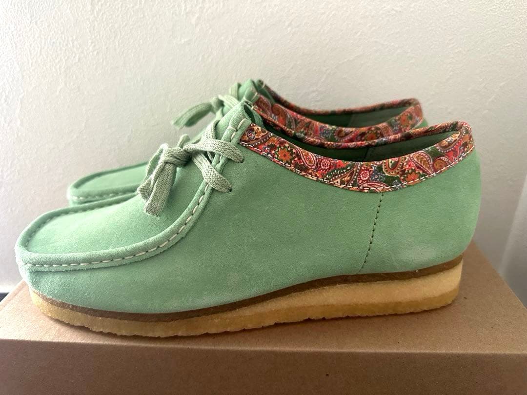 靴 STUSSY x CLARKS Wallabee UK10 SAGE