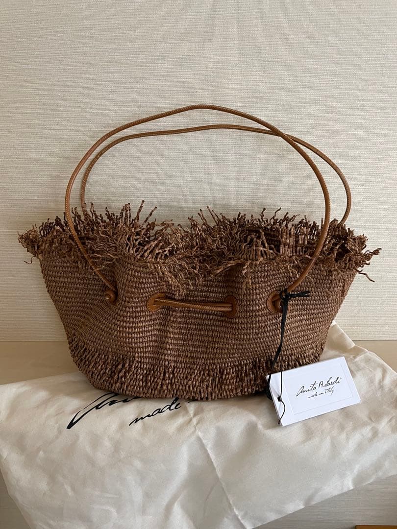 Anita Bidardi かごバッグ ブラウン