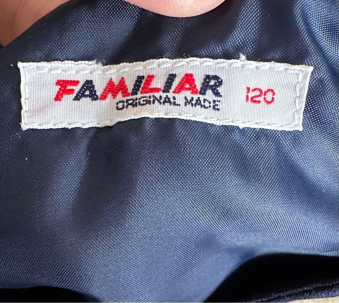 超美品familiarネイビーワンピース＆ボレロ 120 お受験　卒園式　入学式