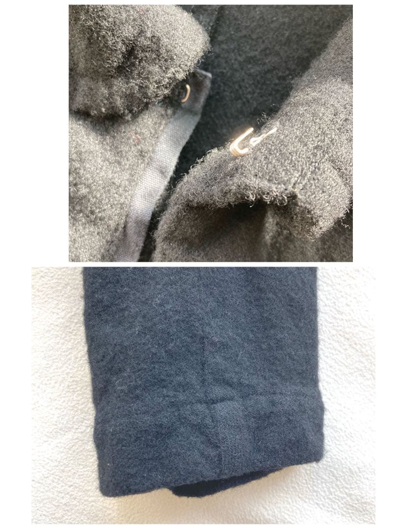 トリココムデギャルソン　ウール縮絨　丸襟　ジャケット　ブラック　サイズS 美品