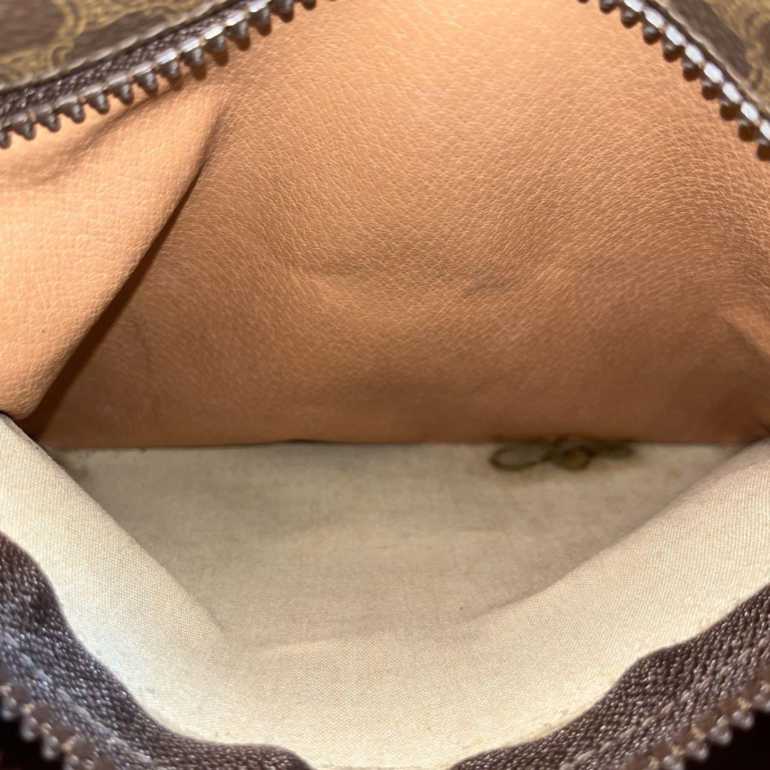 オールド　セリーヌ　トリオンフ　ボストンバッグ　マカダム柄　旅行バッグ　ブラウン