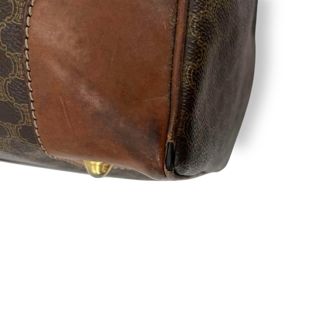 オールド　セリーヌ　トリオンフ　ボストンバッグ　マカダム柄　旅行バッグ　ブラウン