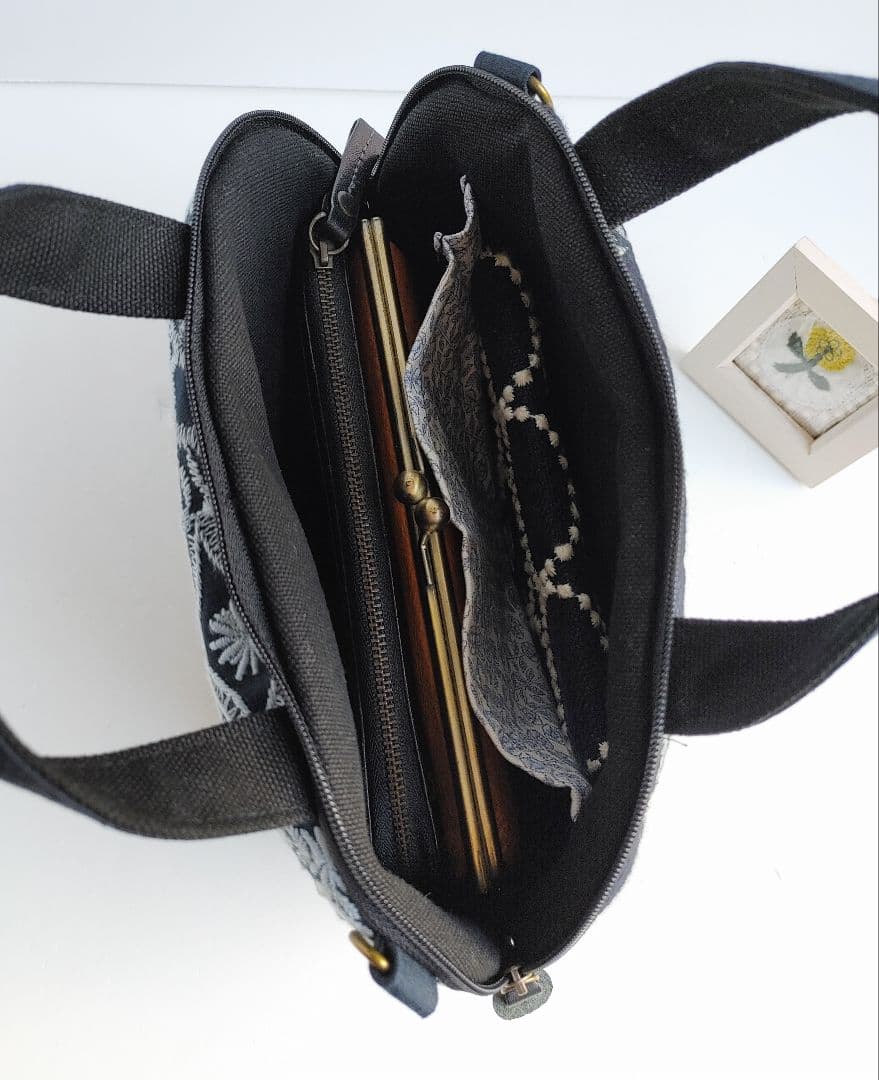 １点のみ　レア　swing camellia　ミニサイズまるいファスナーバッグ