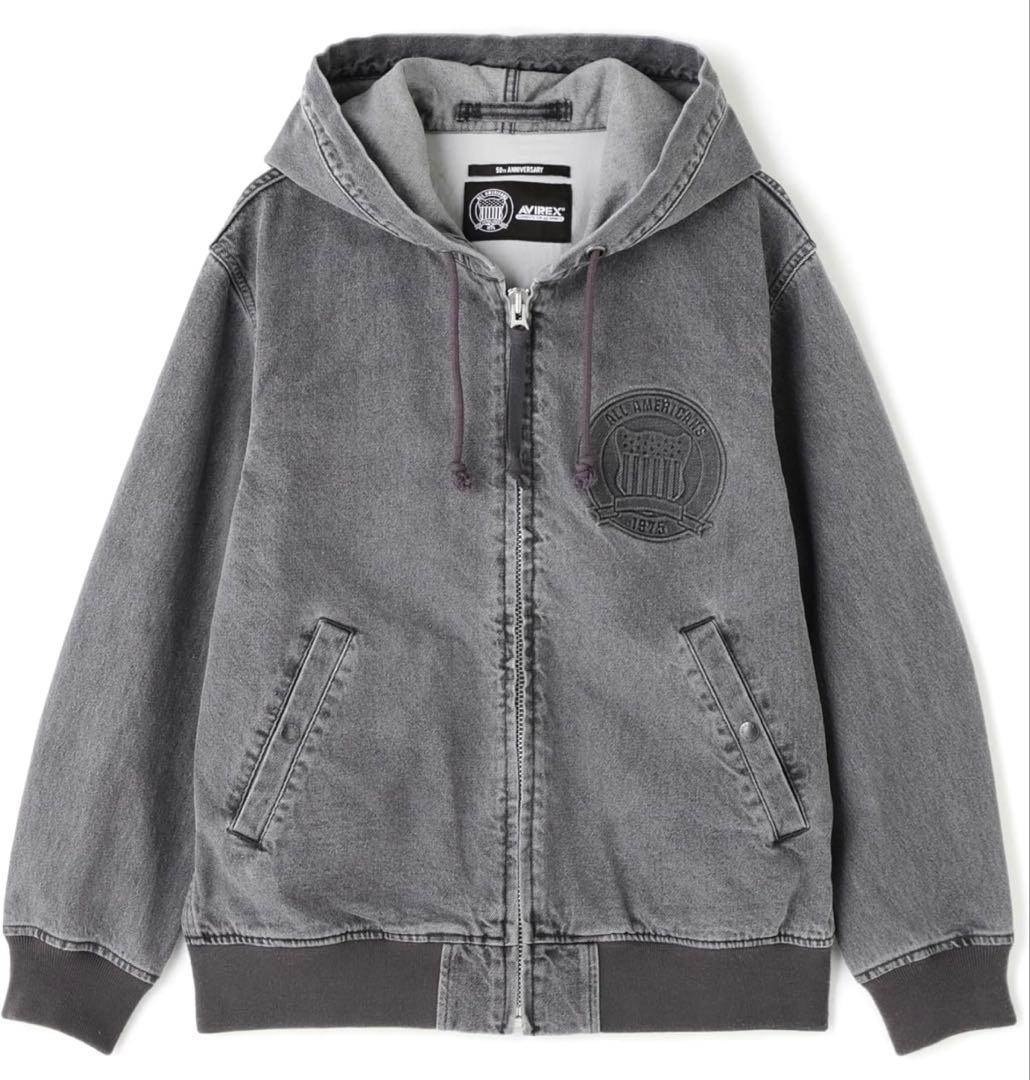 週末特価‼️まとめ買い対応‼️AVIREXデニムシグネチャーロゴパーカー