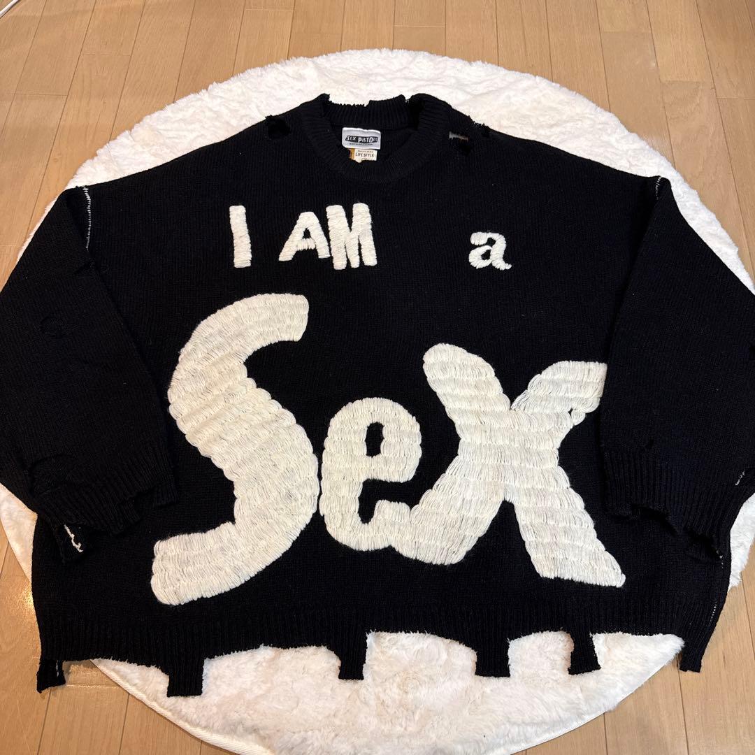 SAINT MX6 セントマイケル　 SEX PISTOLS ロゴニット L 黒