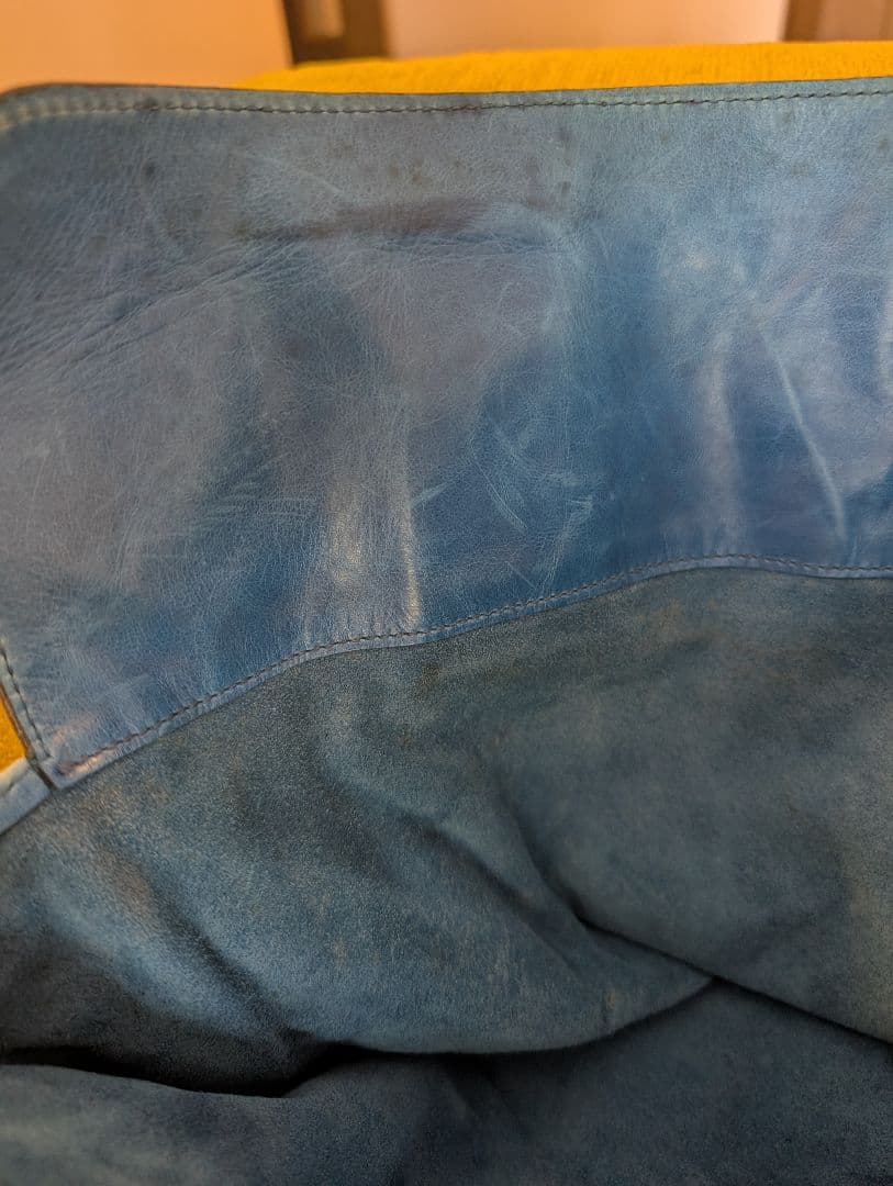 MULBERRY青いレザー ボストンバッグ 388085