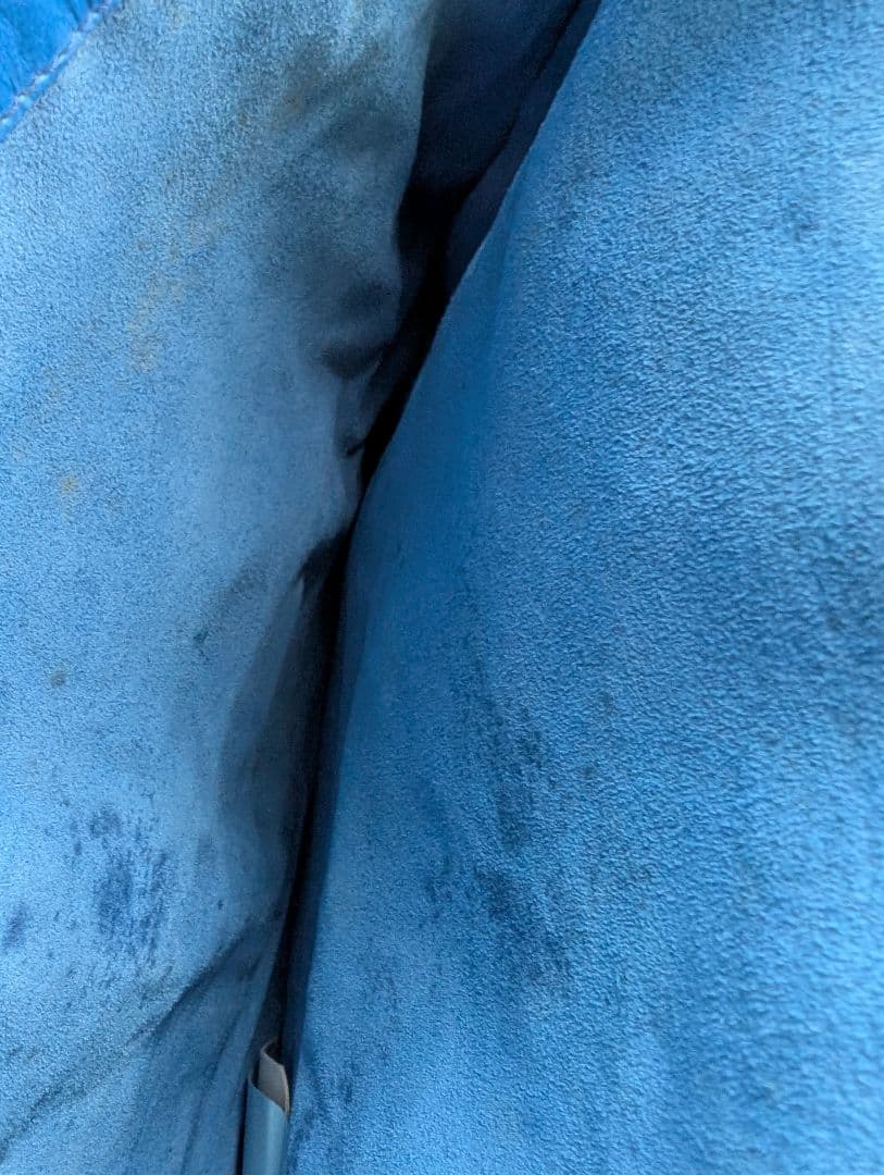 MULBERRY青いレザー ボストンバッグ 388085